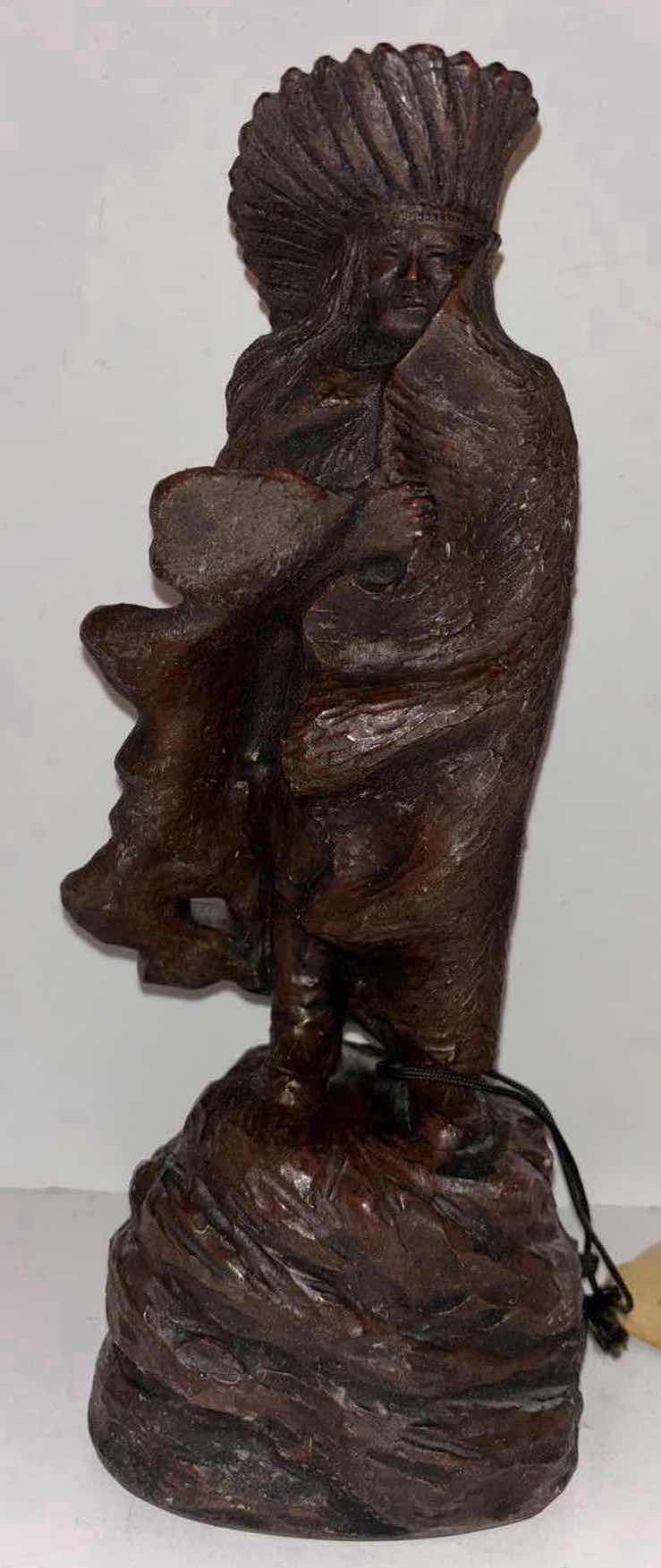 Photo 1 of 12.5” ORIGINAL WESTERN SCULPTURE BY LARGO, TECUMSEH SHAWNEE CHIEF 1812