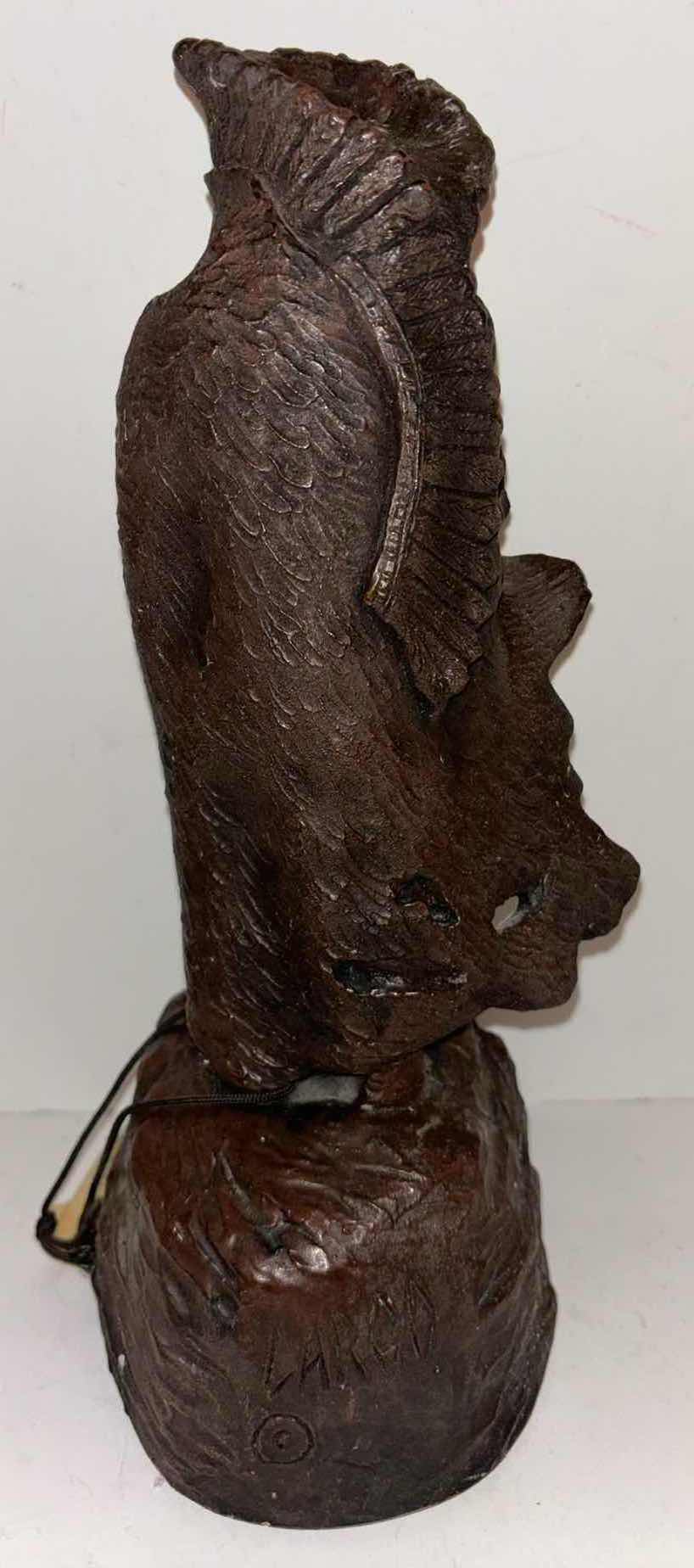 Photo 1 of 12.5” ORIGINAL WESTERN SCULPTURE BY LARGO, TECUMSEH SHAWNEE CHIEF 1812