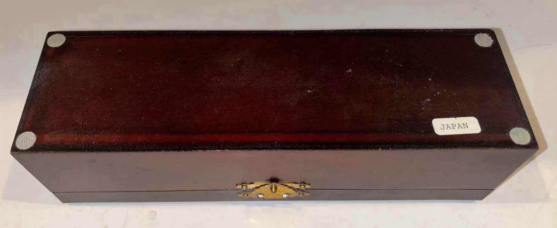 Photo 1 of ANTIQUE TELESCOPE IN WOODEN BOX 30 x 40, JAPAN