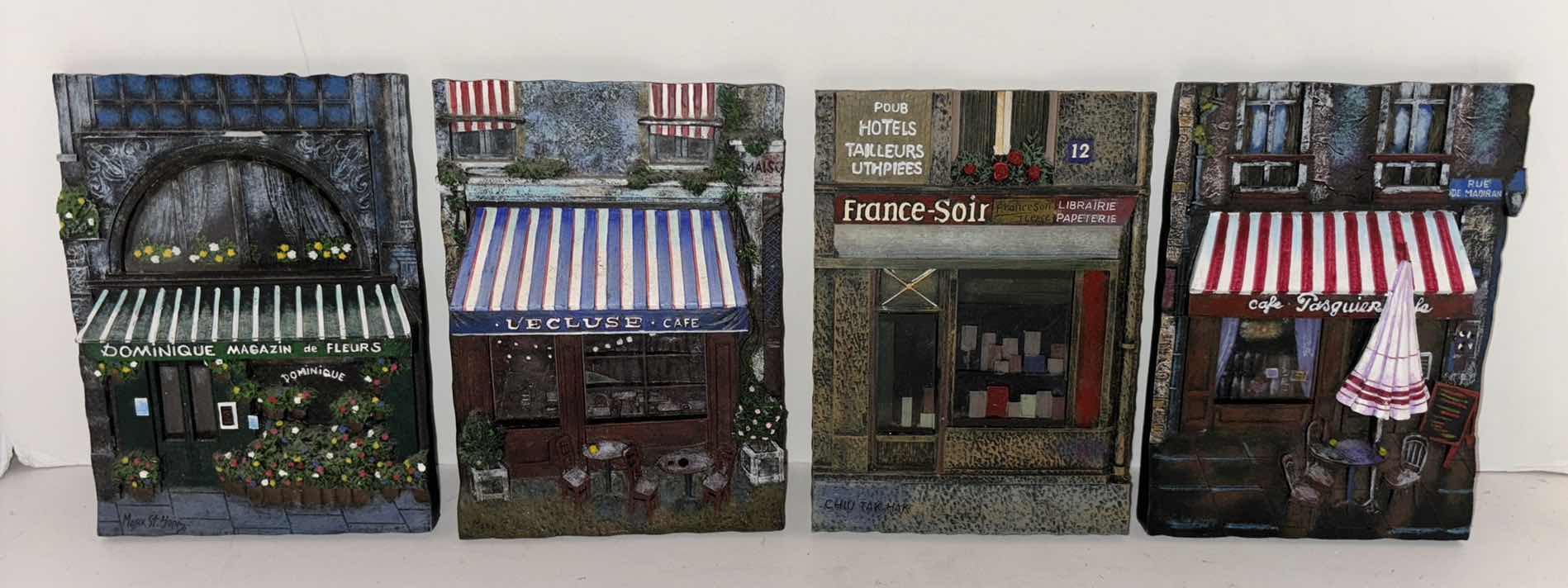 Photo 1 of 4 PC EUROPEAN WALL PLAQUES 4.5” x 6.25”