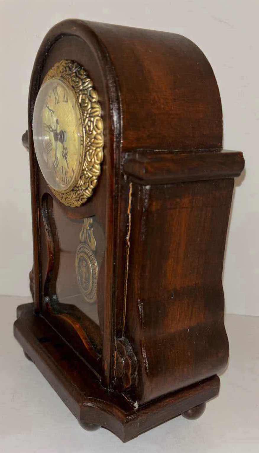 Photo 1 of ANTIQUE STYLE CLOCK 4” x 7.5” H10.5”