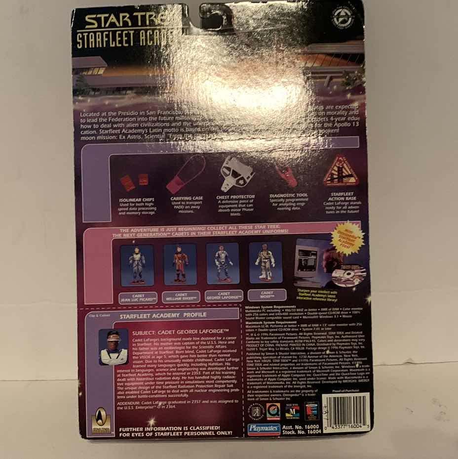 Photo 1 of STAR TREK STARFLEET ACADEMY CADET GEORDI LAFORGE FIGURE