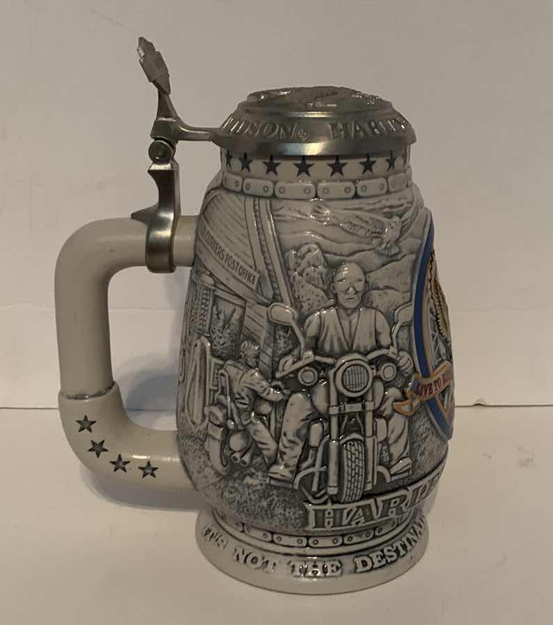 Photo 1 of VINTAGE 2000 HARLEY DAVIDSON MOTORCYCLE LIMITED EDITION COLLECTION BEER STEIN