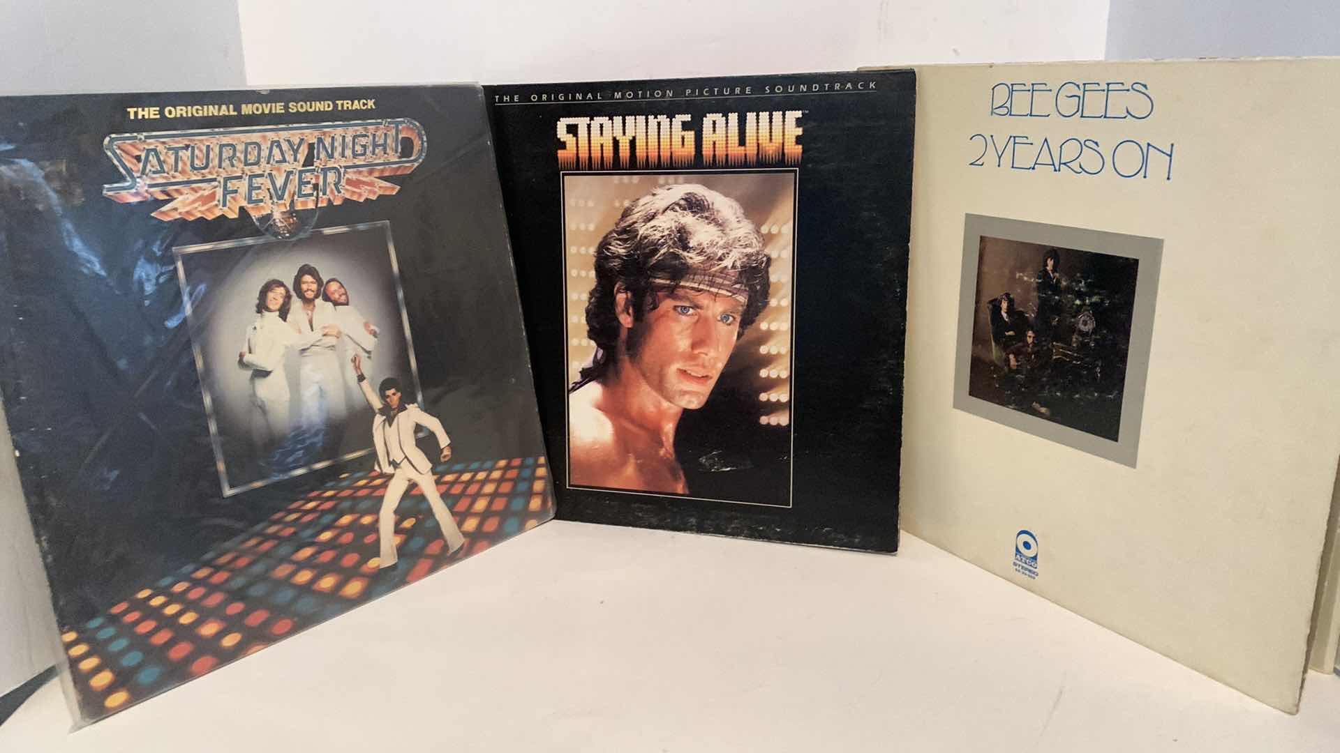 Photo 1 of SATURDAY NIGHT FEVER AND STAYING ALIVE SOUNDTRACKS AND A BEE GEE’S LP JOHN TRAVOLTA