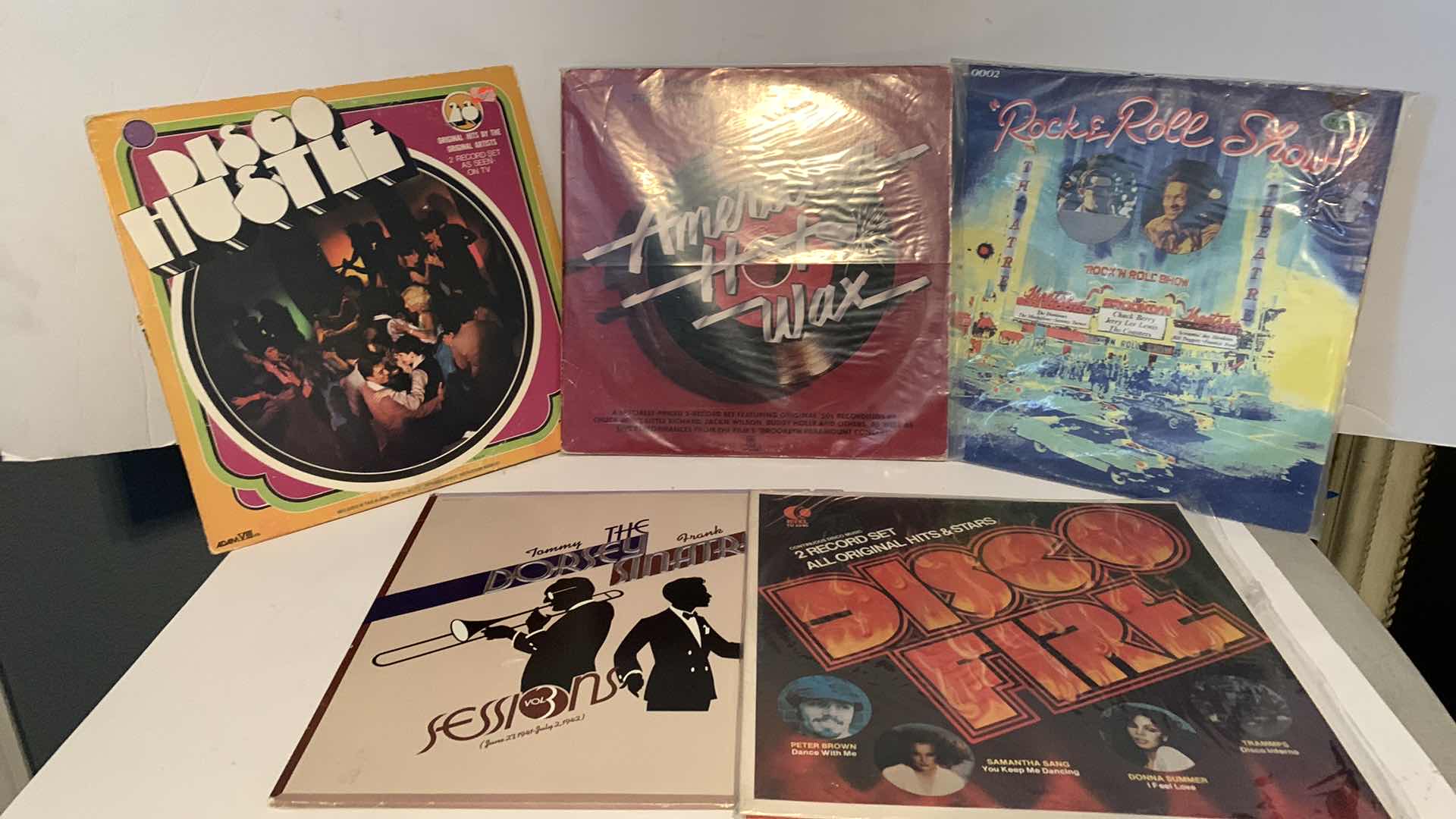 Photo 1 of MUSIC COMPILATION LP’S: DISCO, BIG BAND, 50'S ROCK AND ROLL