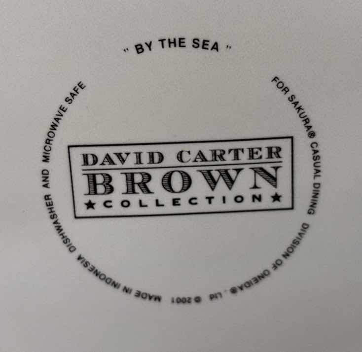 Photo 3 of DAVID CARTER BROWN 2001 FOUR PC LIGHTHOUSE PLATE COLLECTION W HANGER 18” X 24”