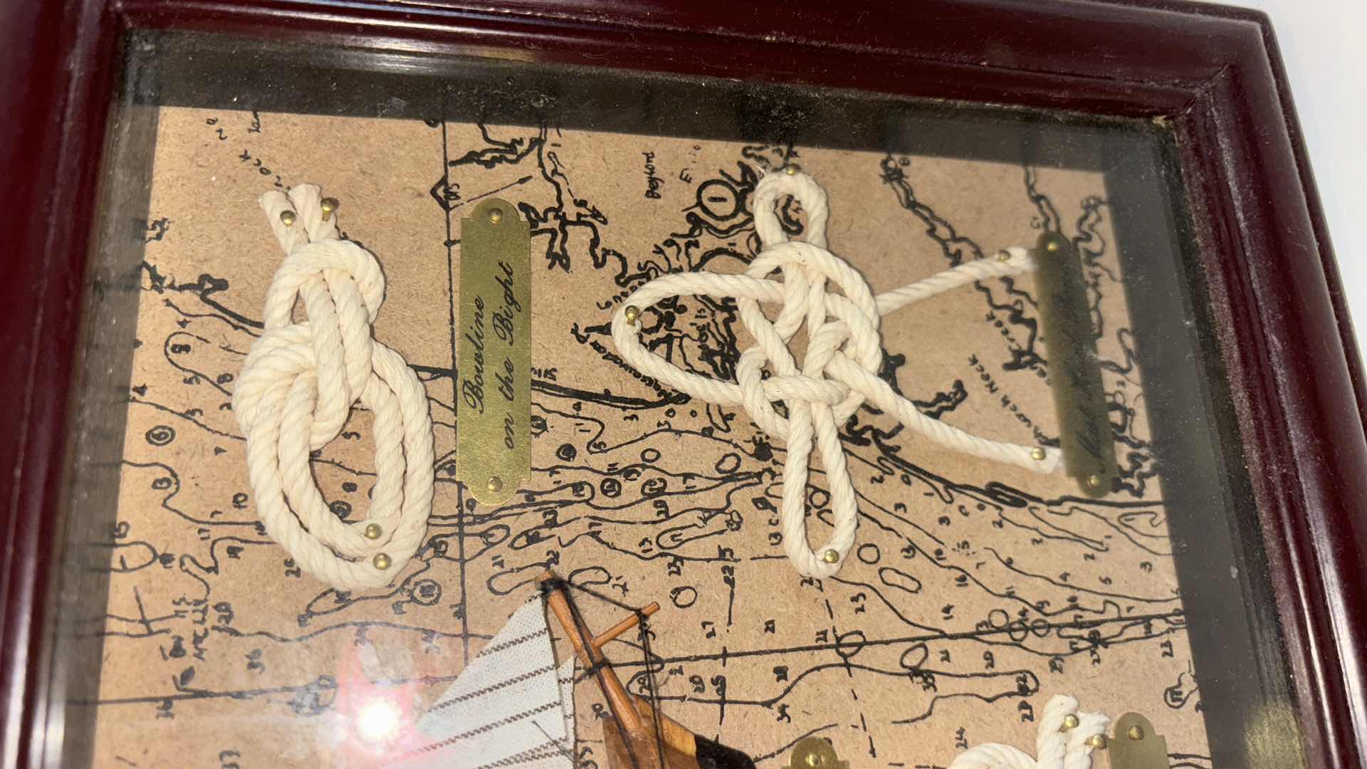 Photo 1 of HERITAGE MINT COLLECTIBLES MAYFLOWER SHIP & NAUTICAL KNOTS SHADOW BOX WALL DECOR 9” X 12”