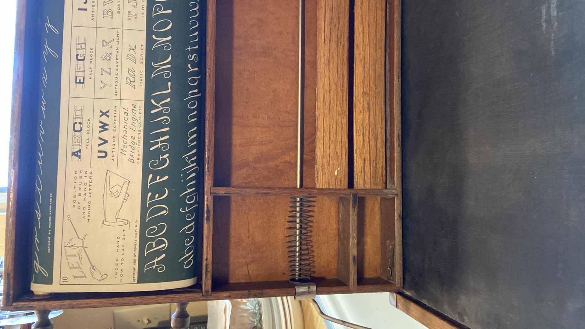 Photo 1 of ANTIQUE CHAUPAUQUA ART DESK LEWIS E MYERS CHILD'S WOODEN