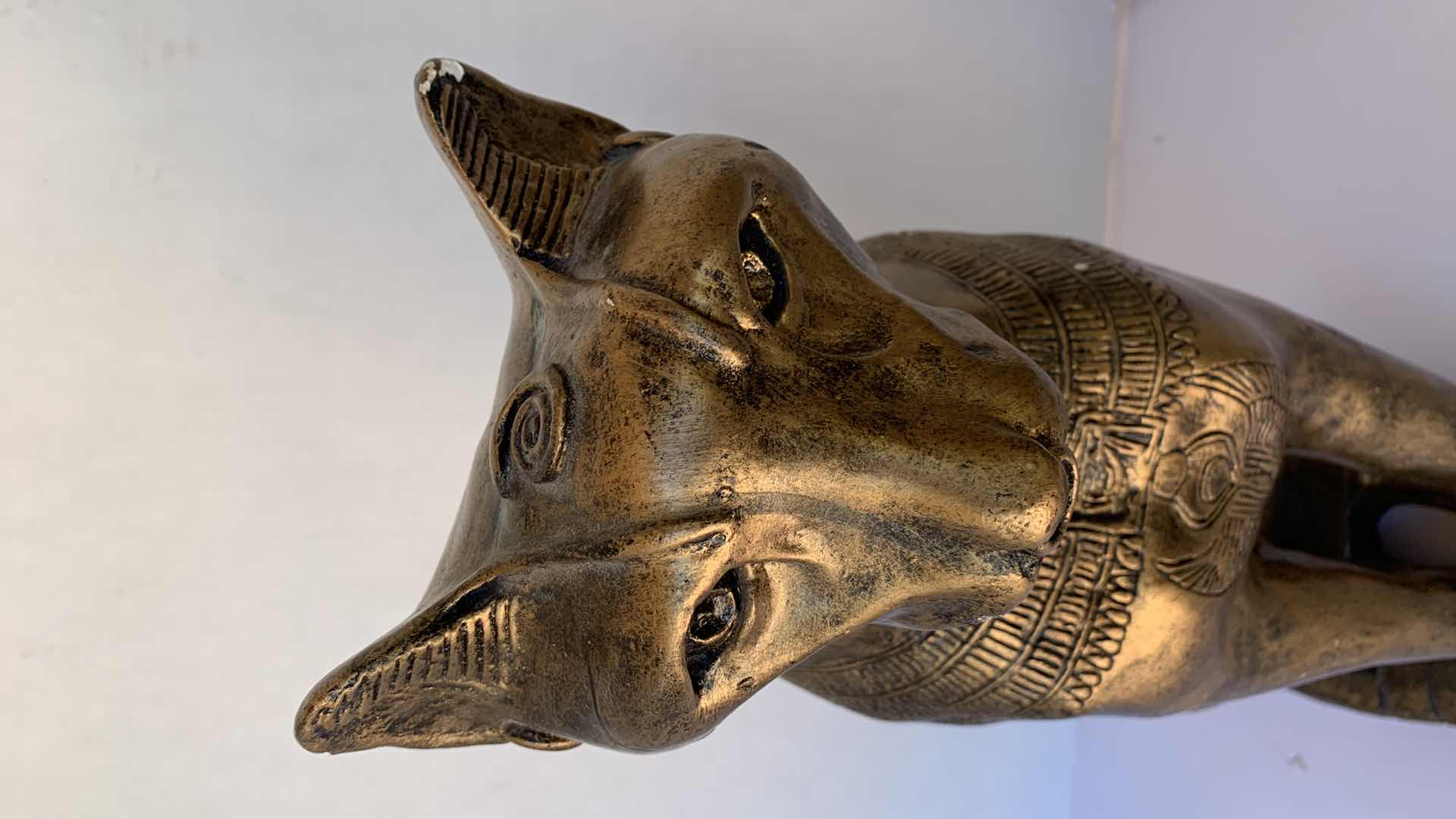 Photo 1 of EGYPTIAN INSPIRED CAT PLASTER STATUE 20” TALL