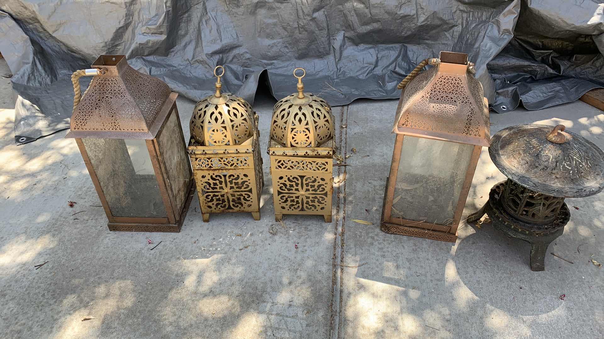 Photo 1 of ASSORTED LANTERNS TALLEST IS 20”