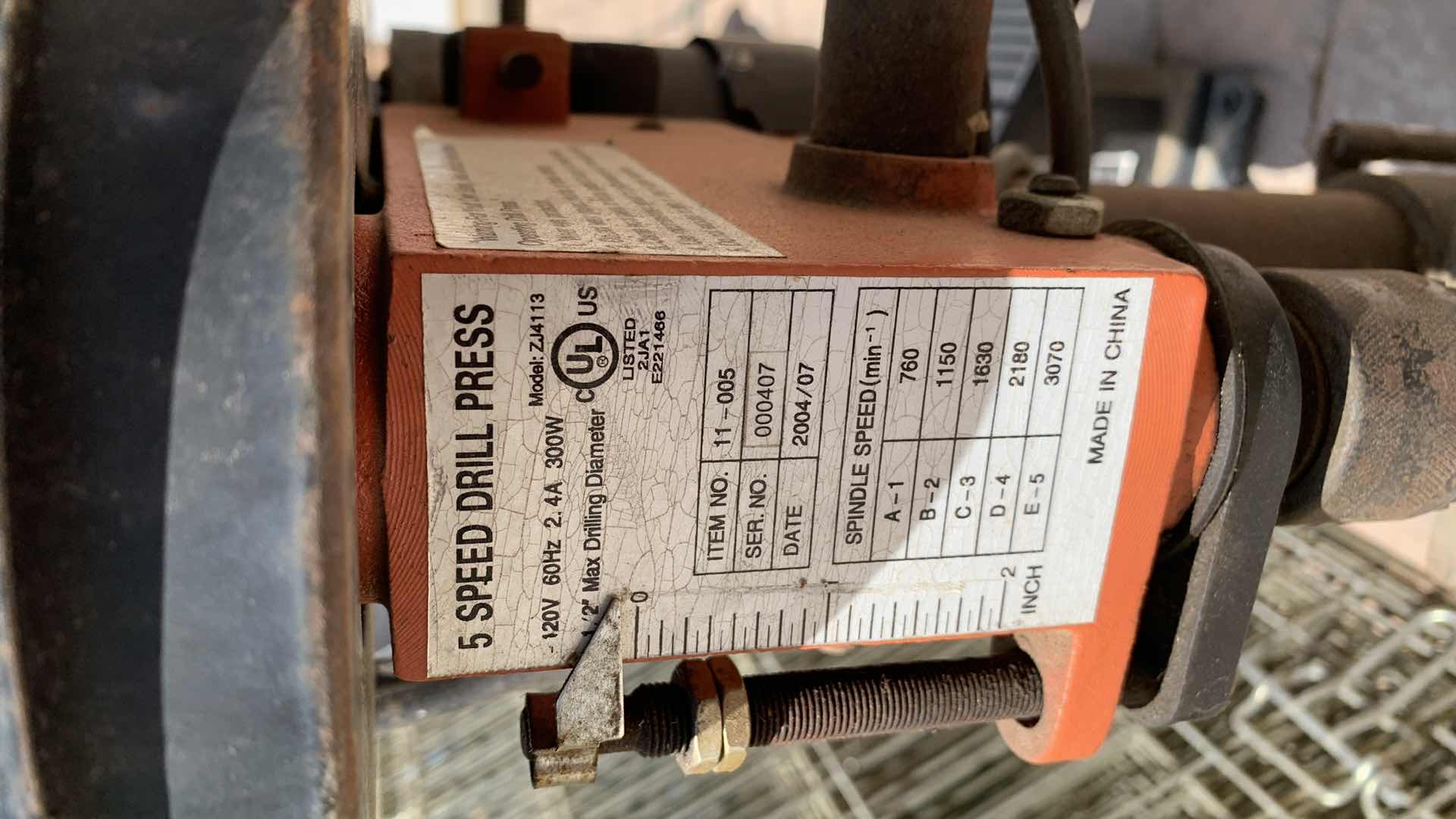 Photo 1 of FIVE SPEED DRILL PRESS