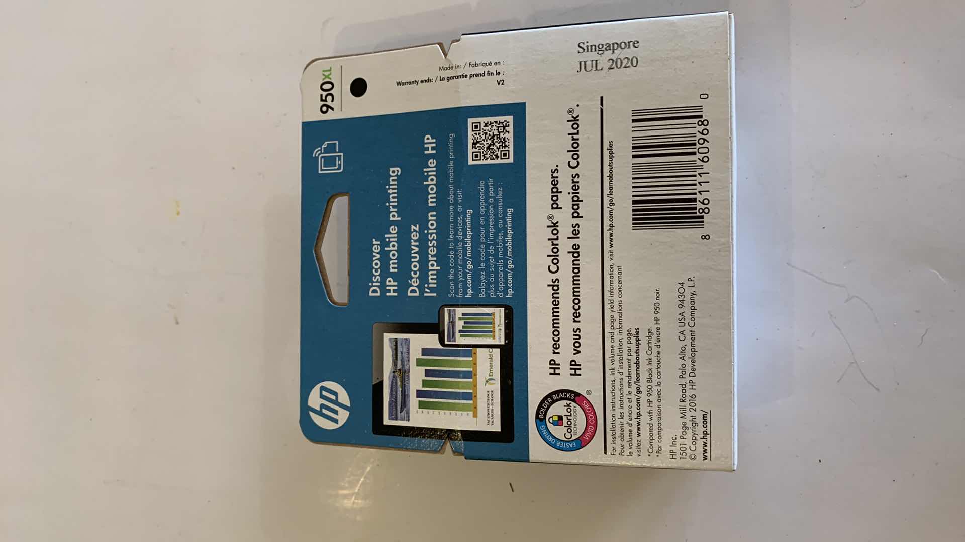 Photo 1 of HP 950 XL PRINTER INK CARTRIDGE