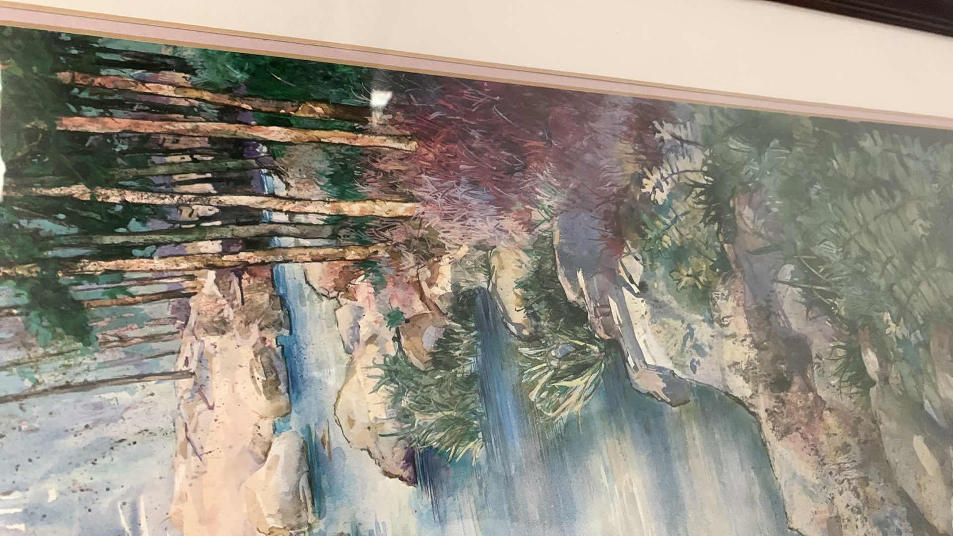 Photo 1 of CHELSEA CREEK BY NANCY RANKIN WATERCOLOR PAINTING 29” X 40”