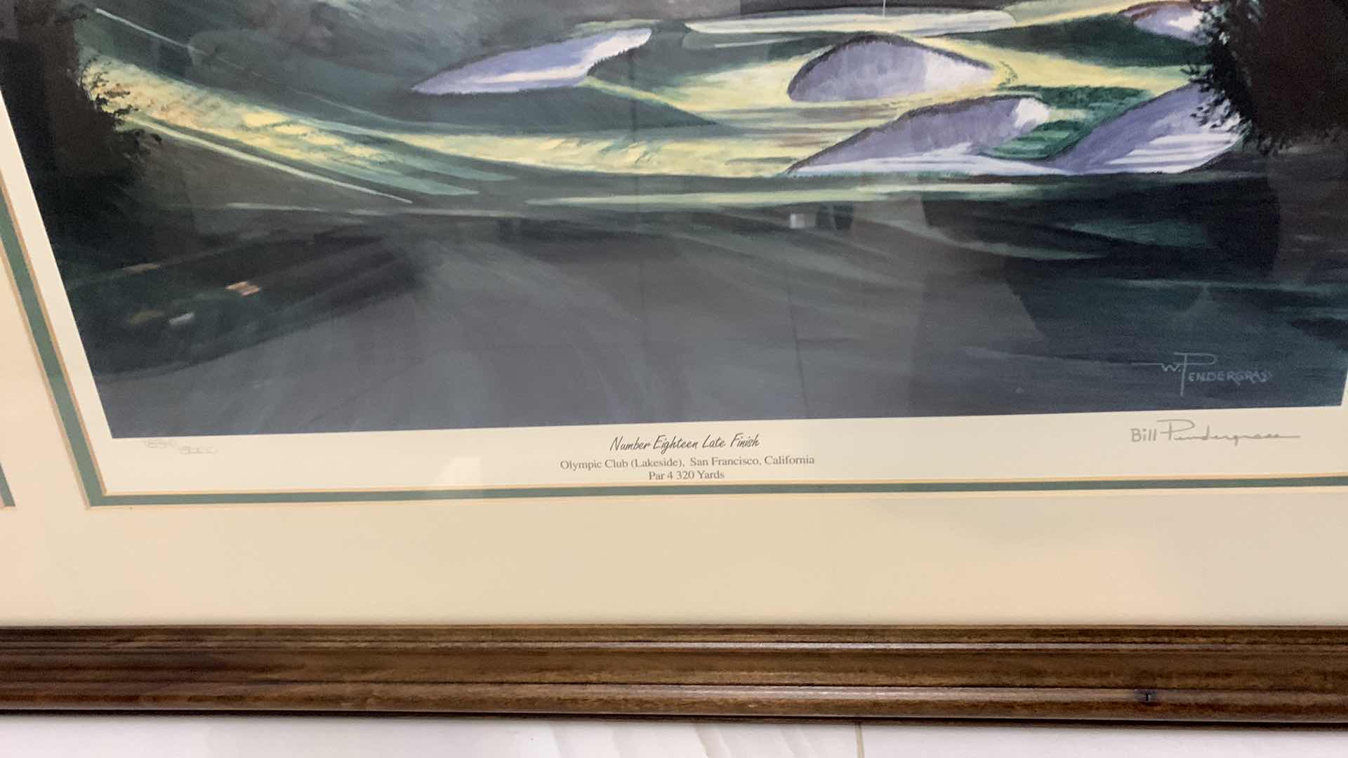 Photo 1 of BILL PENDERGRASS GOLF PRINT SIGNED AND NUMBERED 1834/5000 31” X 24”