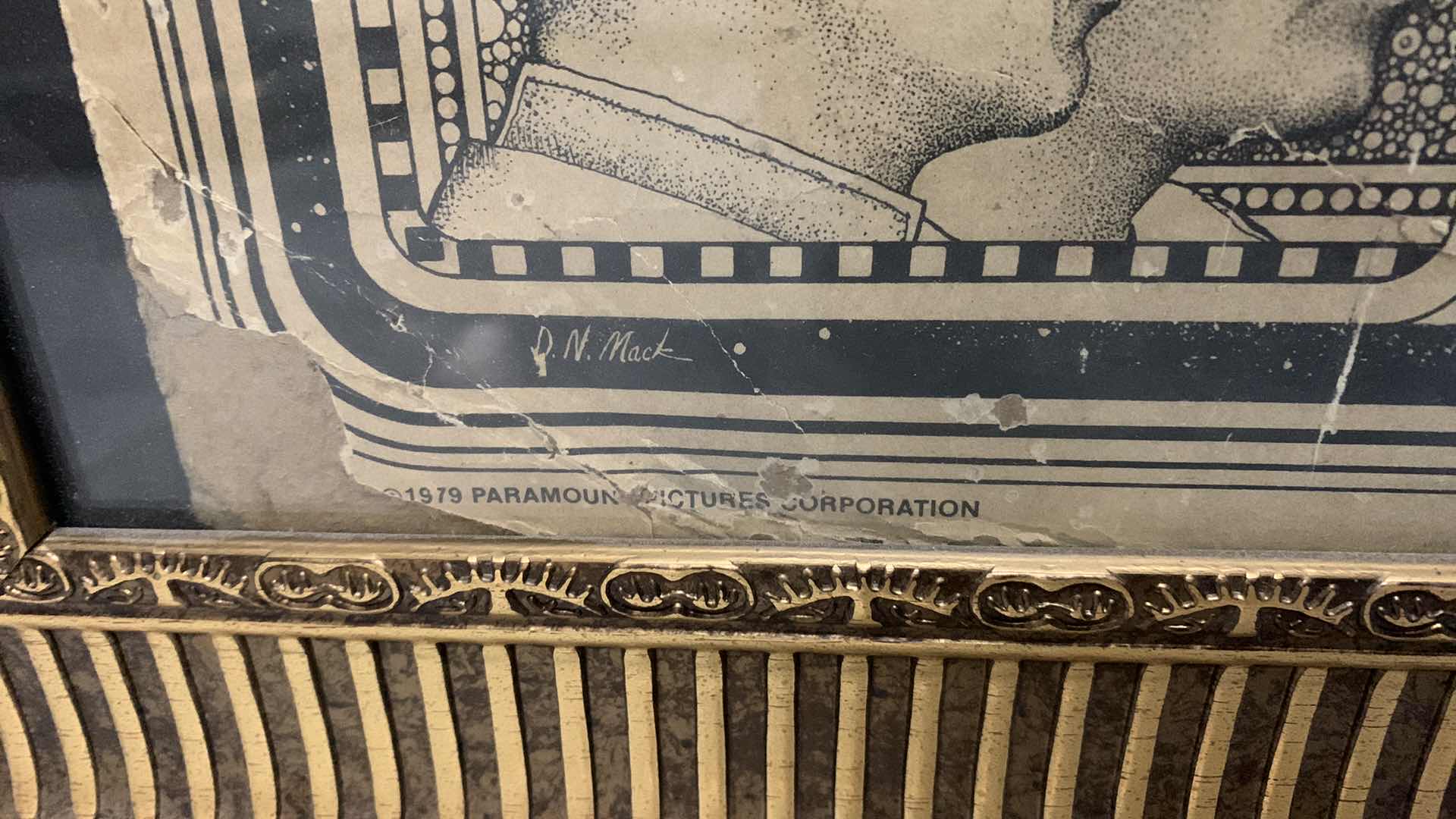 Photo 1 of D.N. MACK ORIGINAL STAR TREK STORY WRITER PRINT 22” X 26”