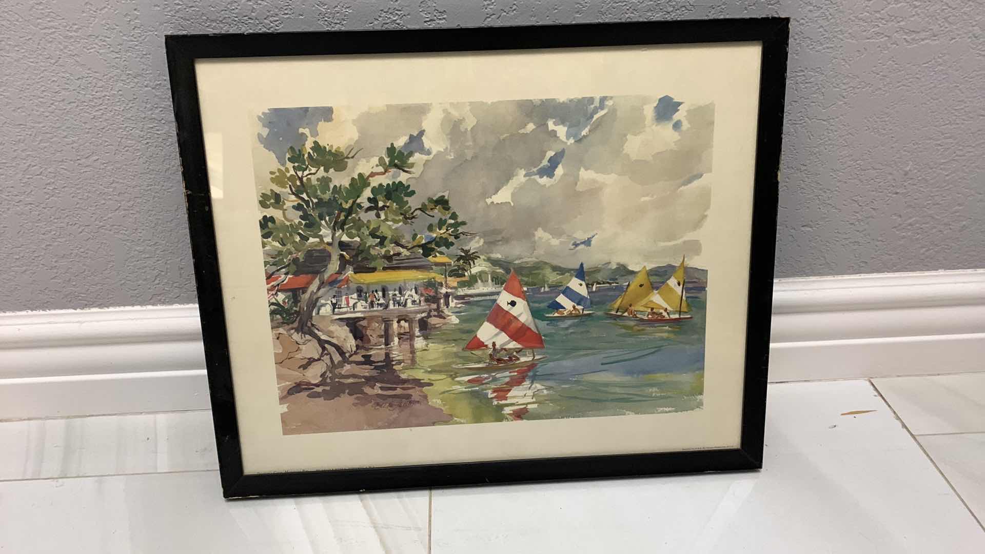 View 1 of DOCTORS CAVE MONTEGO BAY CECILE JOHNSON PRINT 20” X 17”