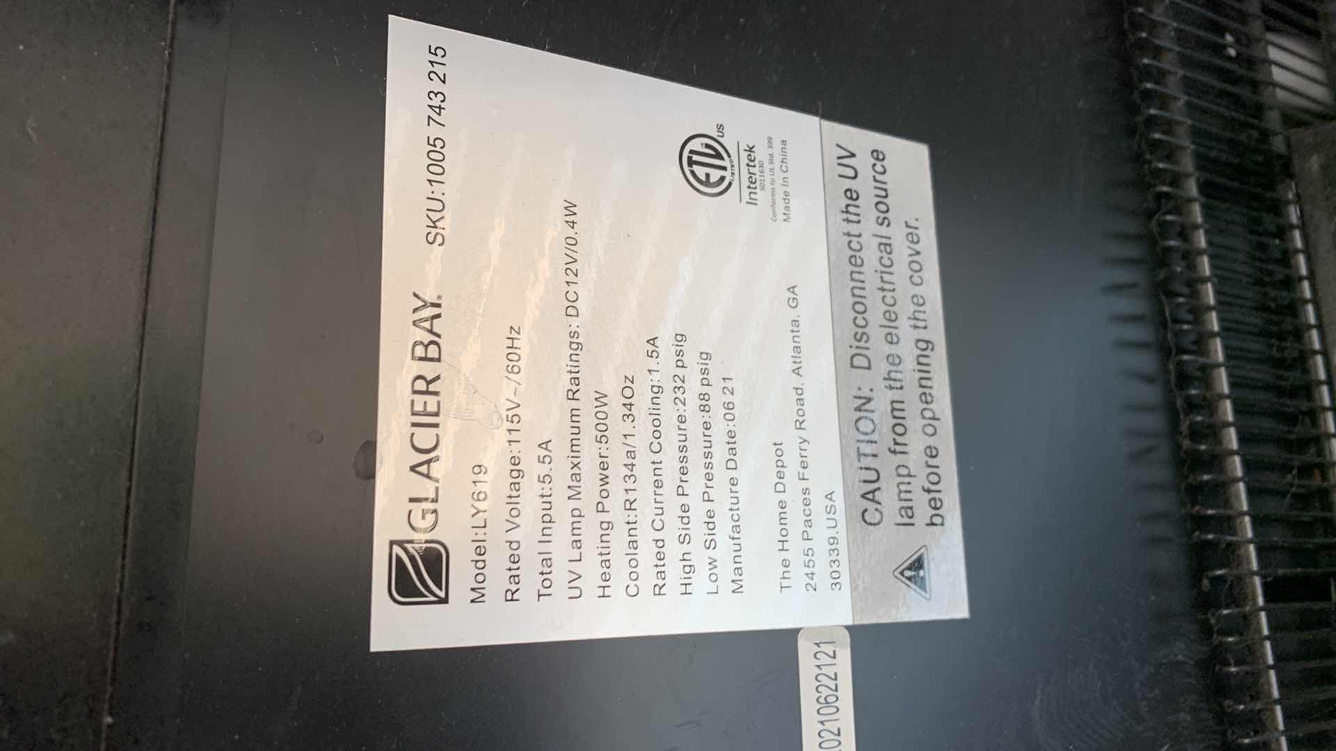 Photo 1 of GLACIER BAY HOT/COLD WATER DISPENSER FOR USE WITH BOTTLES