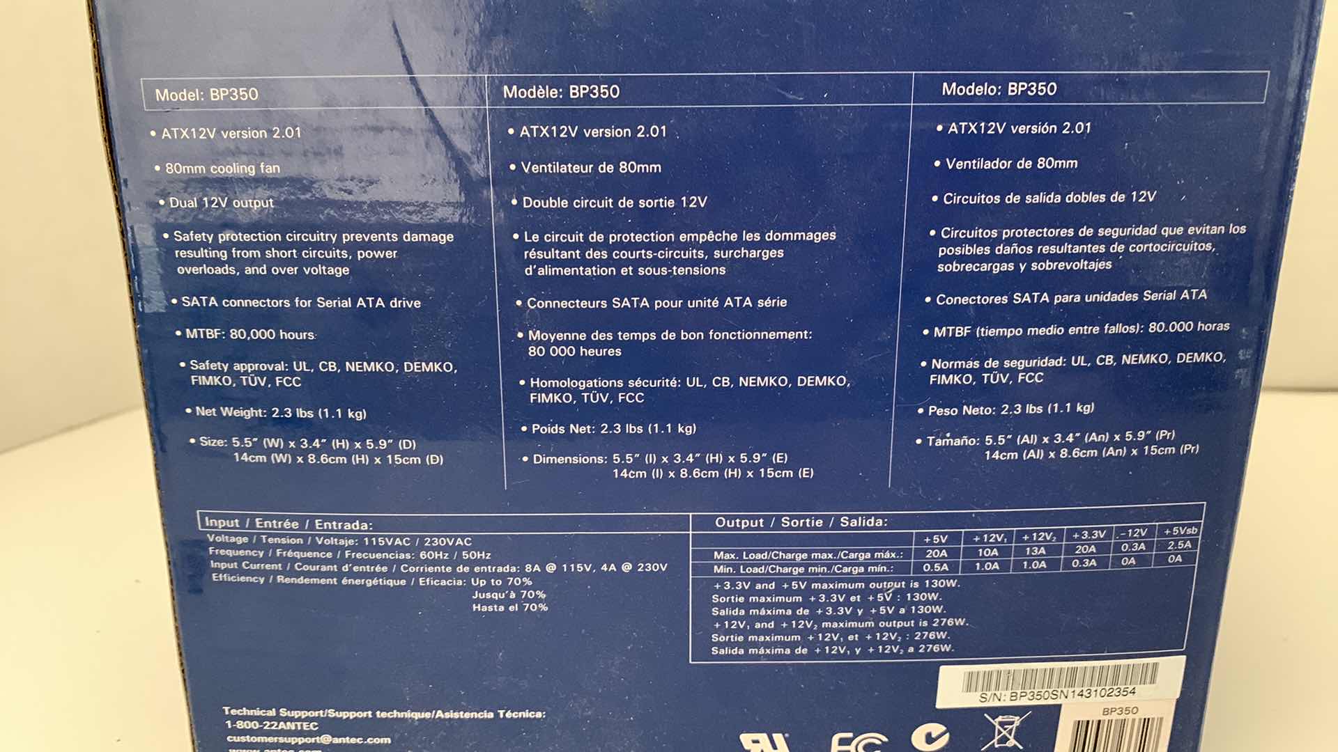 Photo 1 of ANTECEDENT 350 WATT COMPUTER POWER SUPPLY