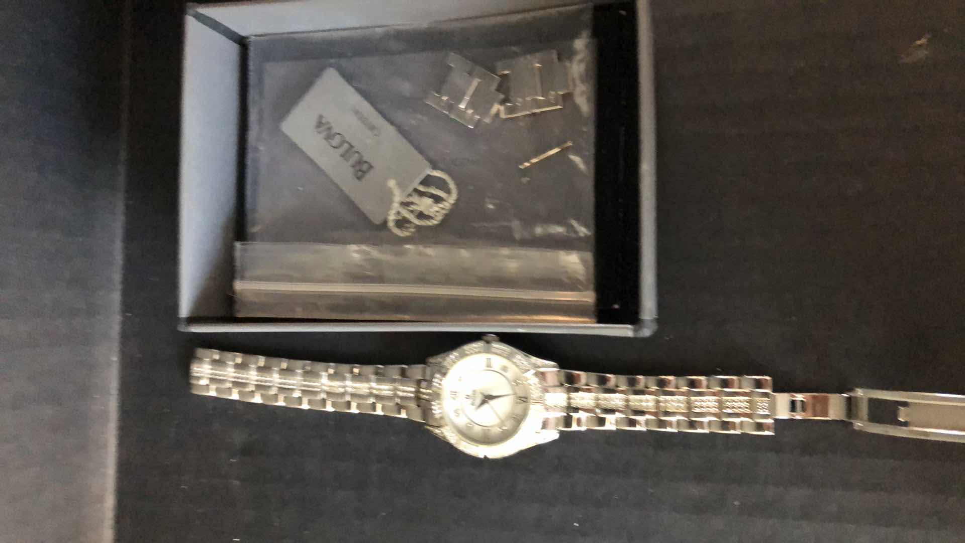 Photo 1 of CRYSTAL BULOVA QUARTZ LADIES WATCH STAINLESS STEEL