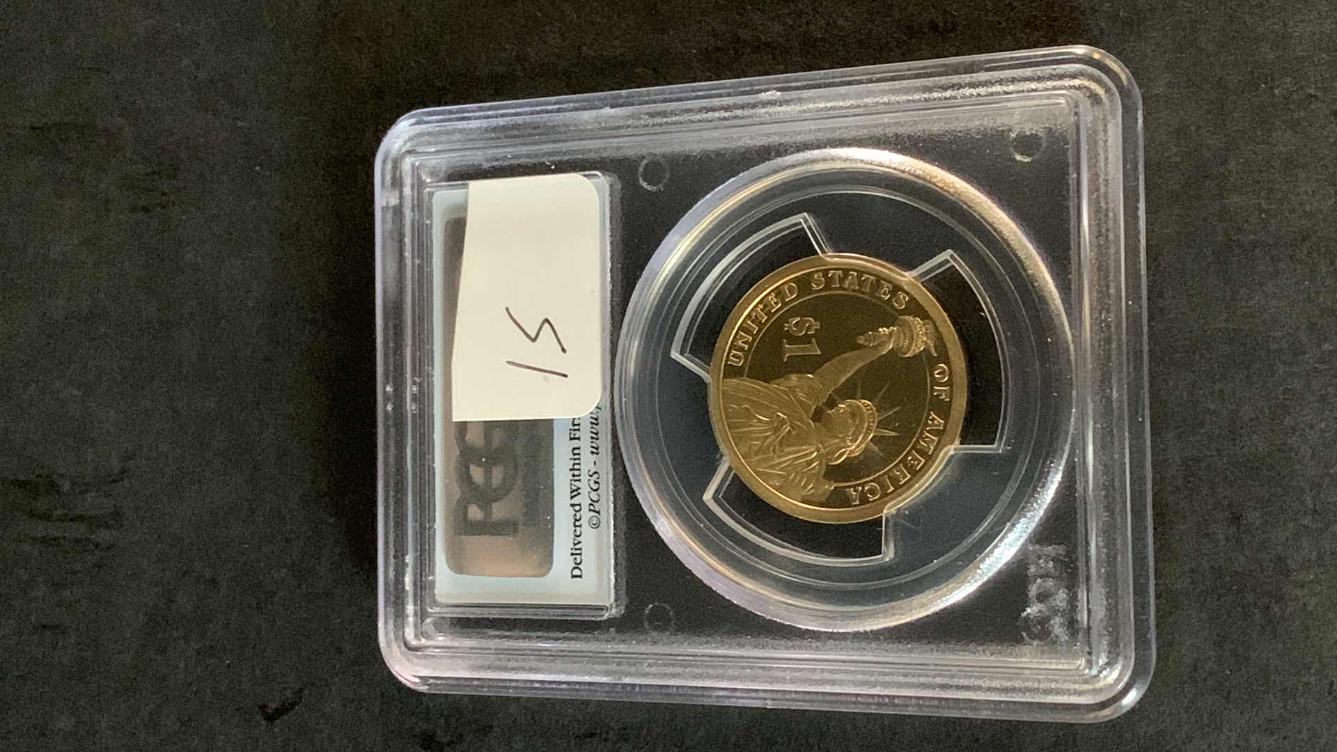 Photo 1 of 2007-S JOHN ADAMS PCGS PR60DCAM $1 COIN