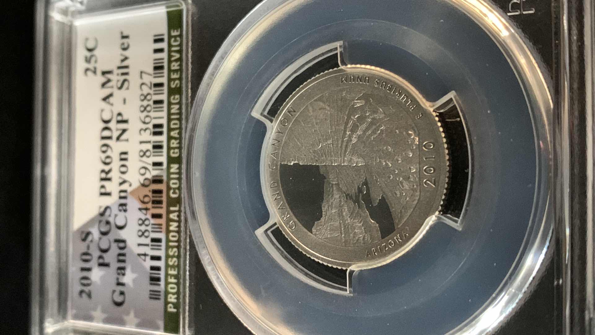 Photo 1 of 2010-S GRAND CANYON NP -SILVER 25C COIN