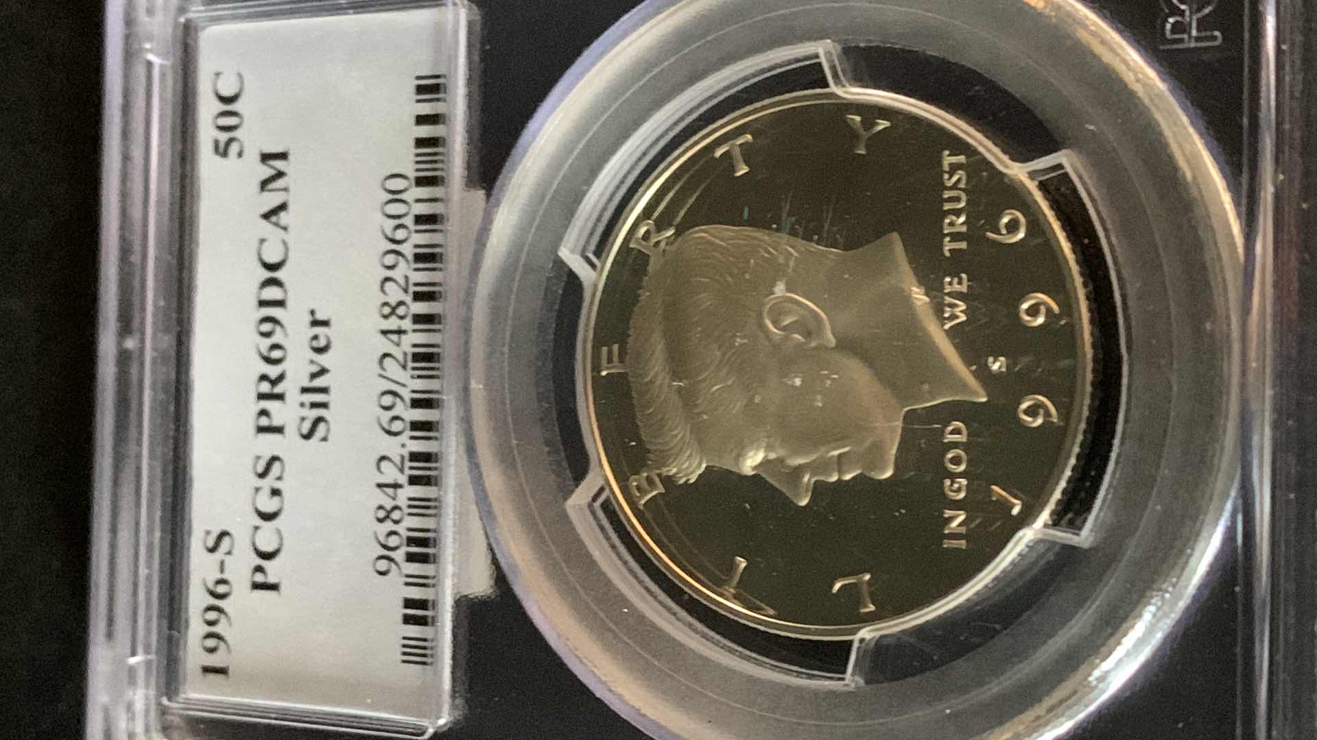 Photo 1 of 1996-S PCGS PR69DCAM AILVER 50C COIN
