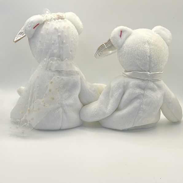 Photo 1 of TY BEANIE BABIE BRIDE AND GROOM WITH TAGS