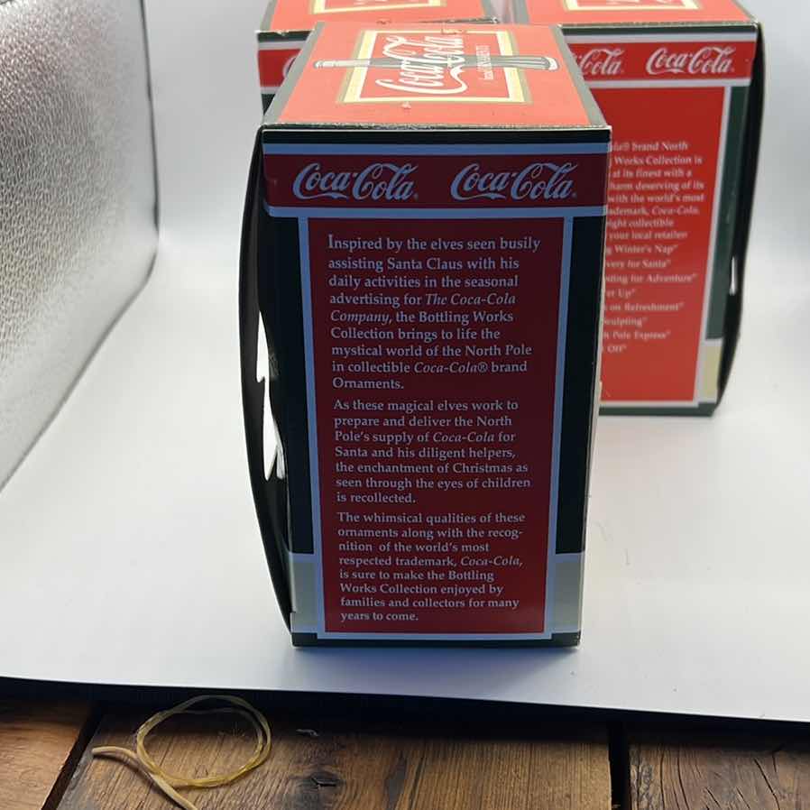 Photo 1 of 3 - VINTAGE COCA-COLA TRIM A TREE CHRISTMAS ORNAMENTS IN BOX