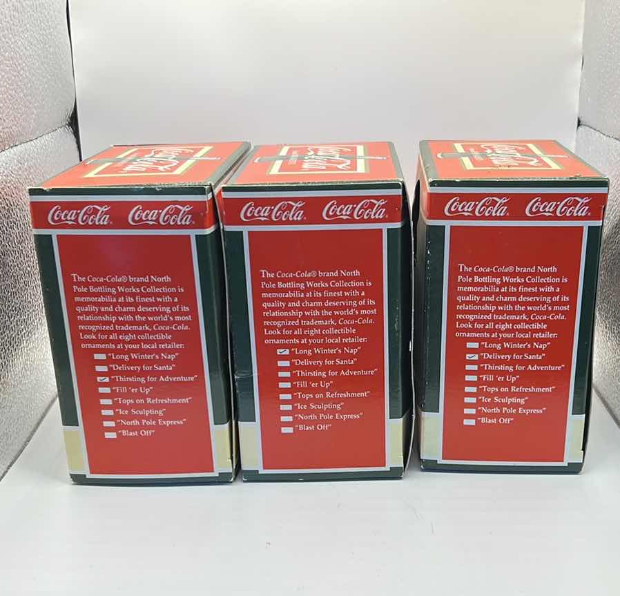 Photo 1 of 3 - VINTAGE COCA-COLA TRIM A TREE CHRISTMAS ORNAMENTS IN BOX