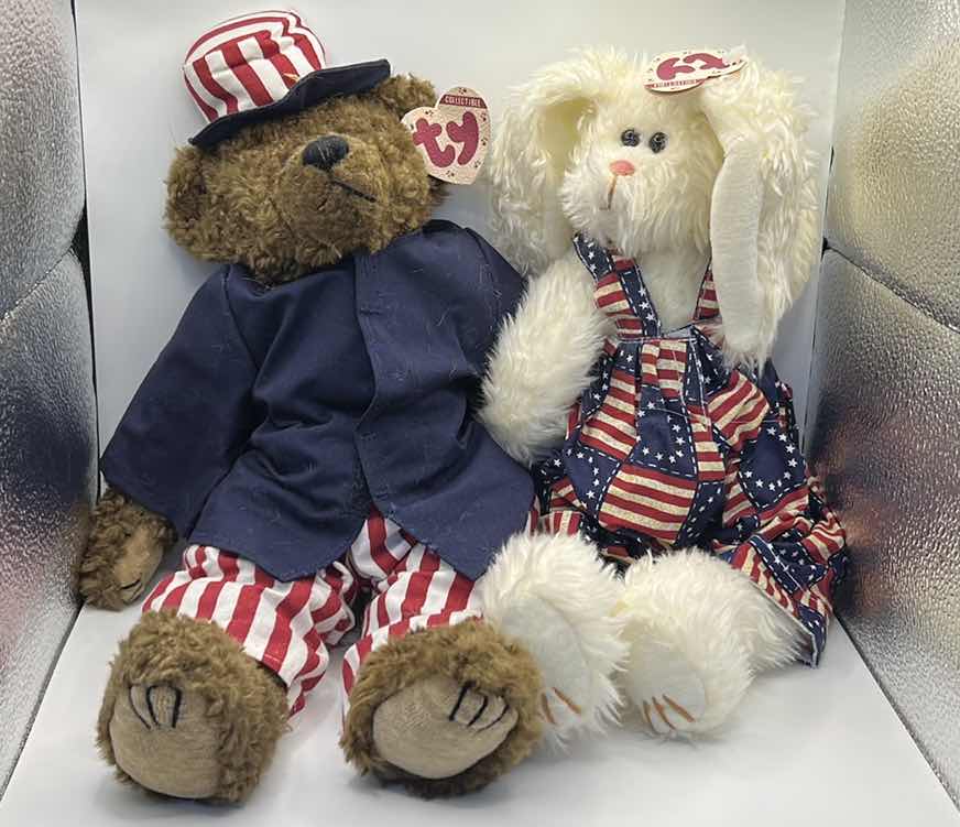 Photo 1 of 2 - TY ATTIC TREASURES 14” PATRIOTIC BEARS