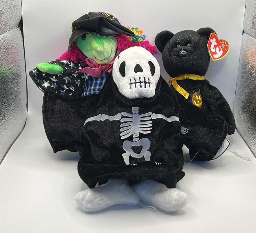 Photo 1 of 3 - TY HALLOWEEN BEANIE BABIES WITH TAGS