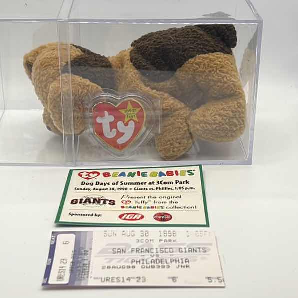 View 2 of SAN FRANCISCO GIANTS LIMITED EDITION TY BEANIE BABY PROMO WITH TICKET STUB AND CERTIF.