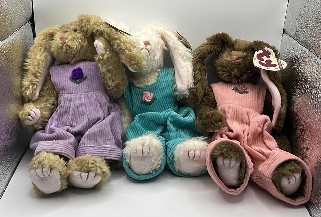 Photo 1 of 3 - TY ATTIC TREASURES EASTER BUNNIES SET