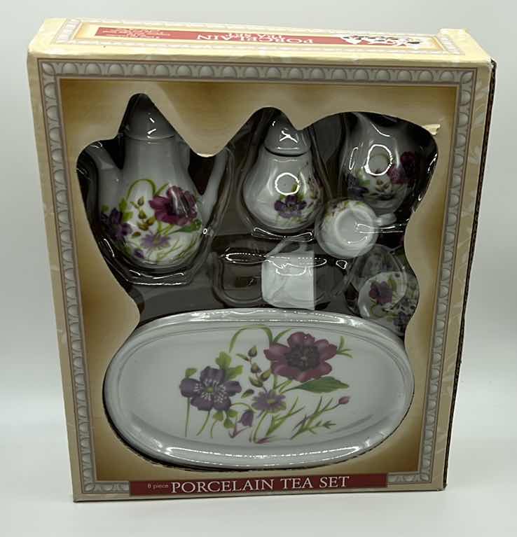 View 2 of TEDDY BEAR TEA PARTY - TY BEAR AND MINIATURE PORCELAIN TEA SET
