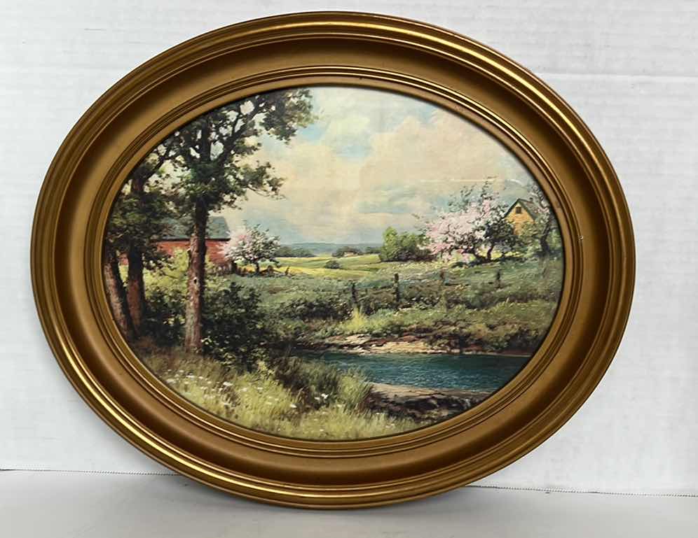 Photo 1 of FRAMED WATERCOLOR BY WALTER WOOD “SPRINGTIME” 14” x 17”