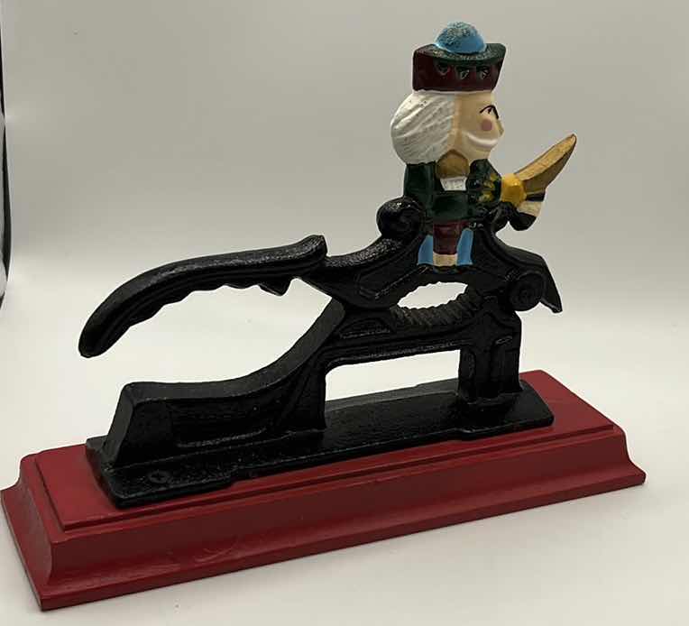Photo 1 of VINTAGE MANUAL WROUGHT IRON NUT CRACKER - KNIGHT