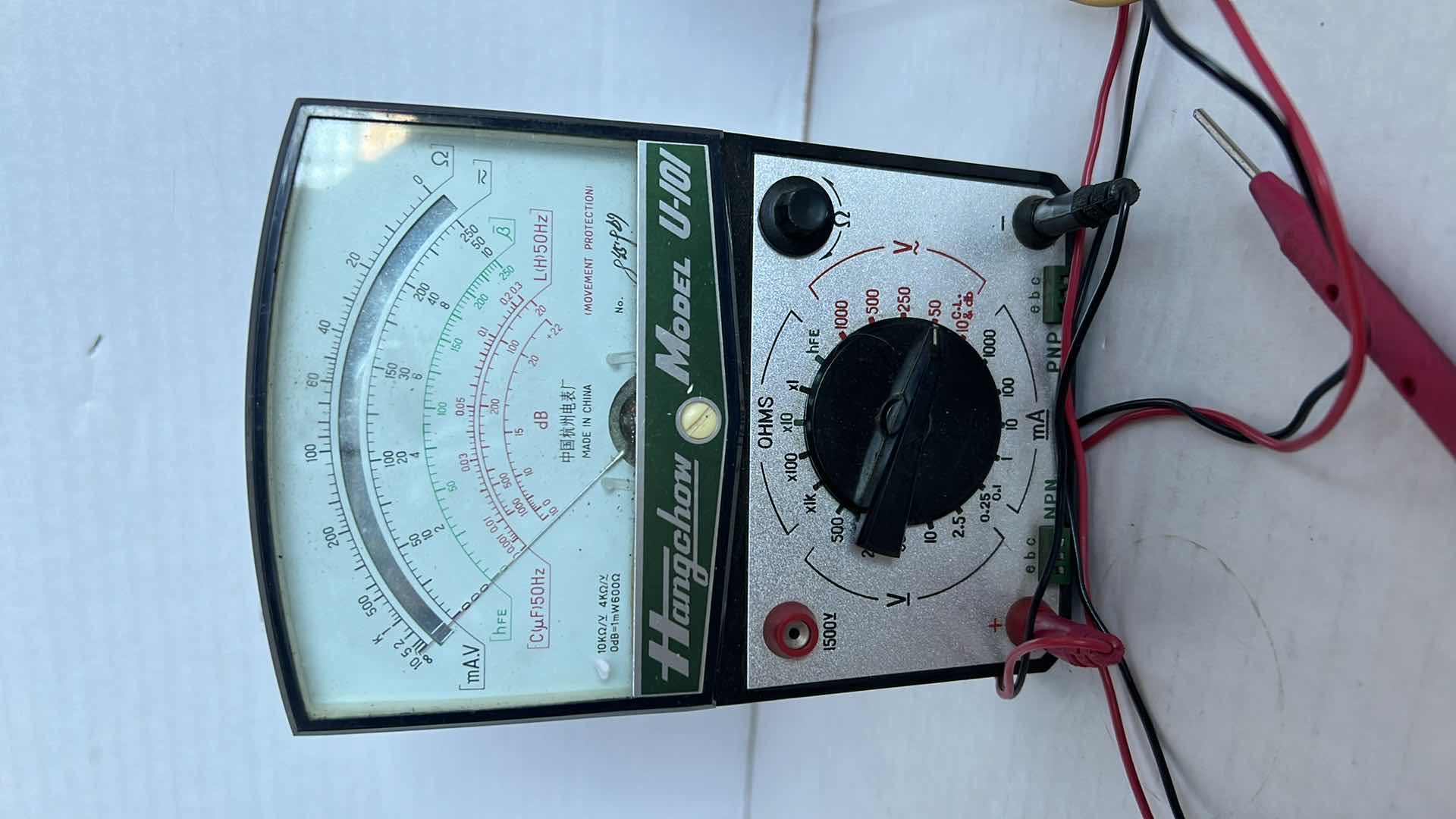 Photo 1 of VINTAGE HANGCHOW MODEL U-101 VOLTAGE METER AND A HUMPHREY PRODUCTS QUICK DUMP VALVE
