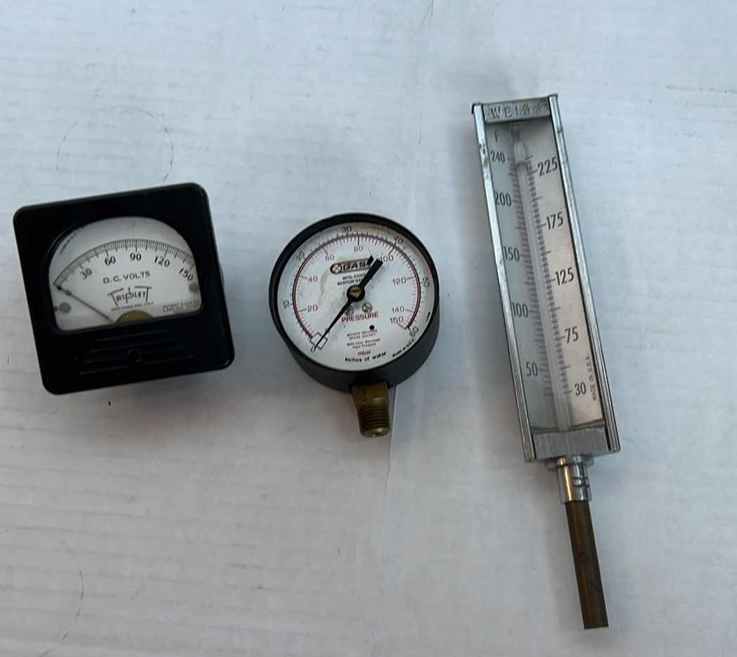 Photo 1 of 3-VINTAGE PRESSURE GAUGES