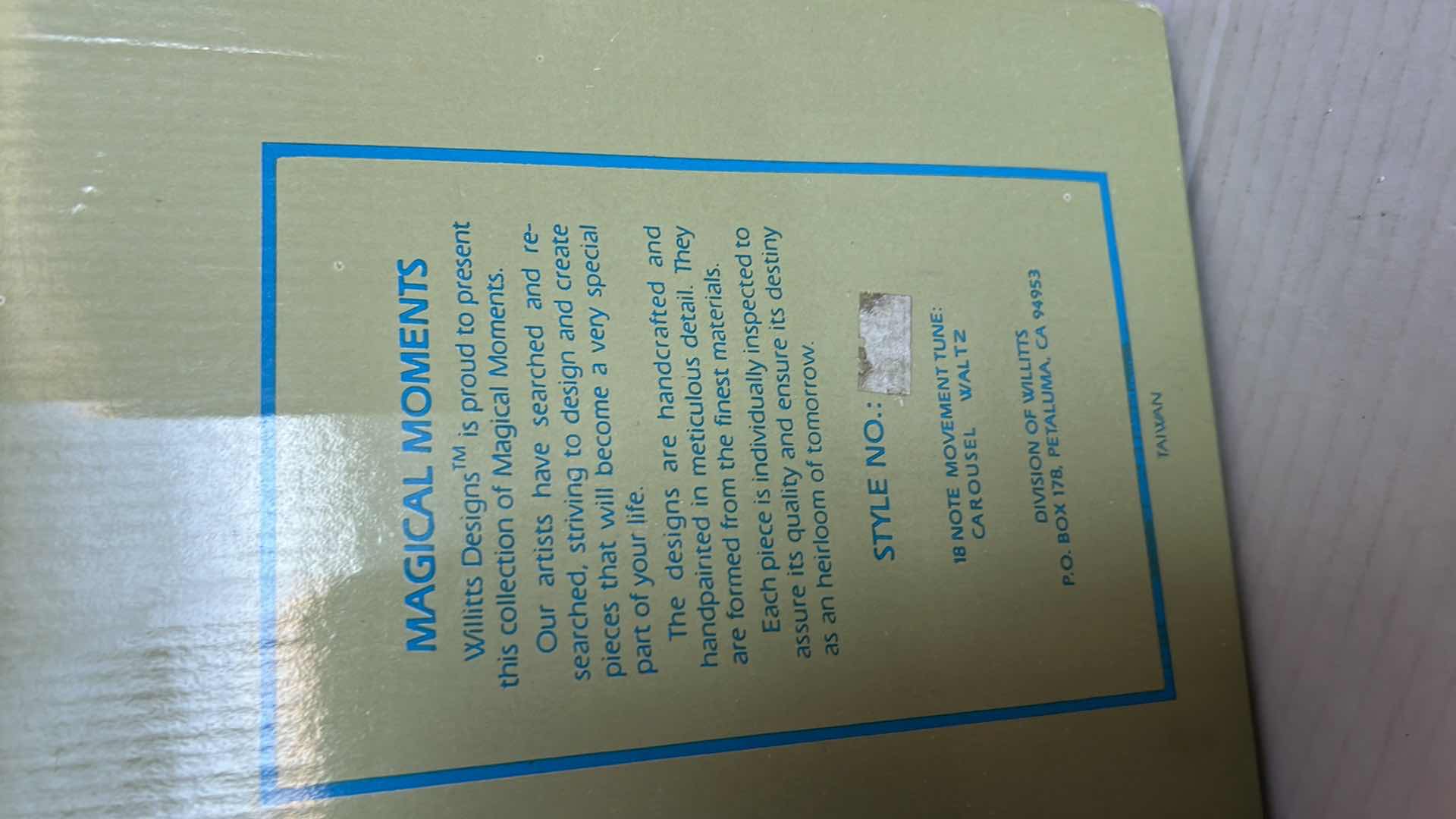 Photo 1 of VINTAGE WILLITTS CAROUSEL HORSE MUSIC BOX