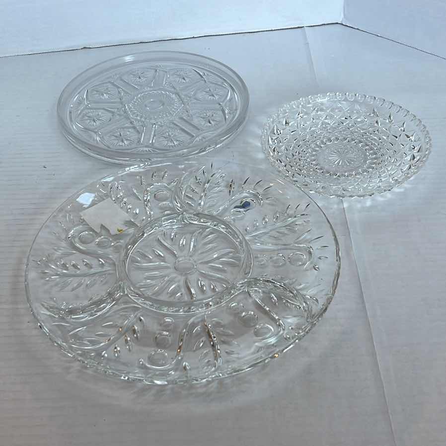 Photo 1 of 3-PIECES OF CRYSTAL WEAR