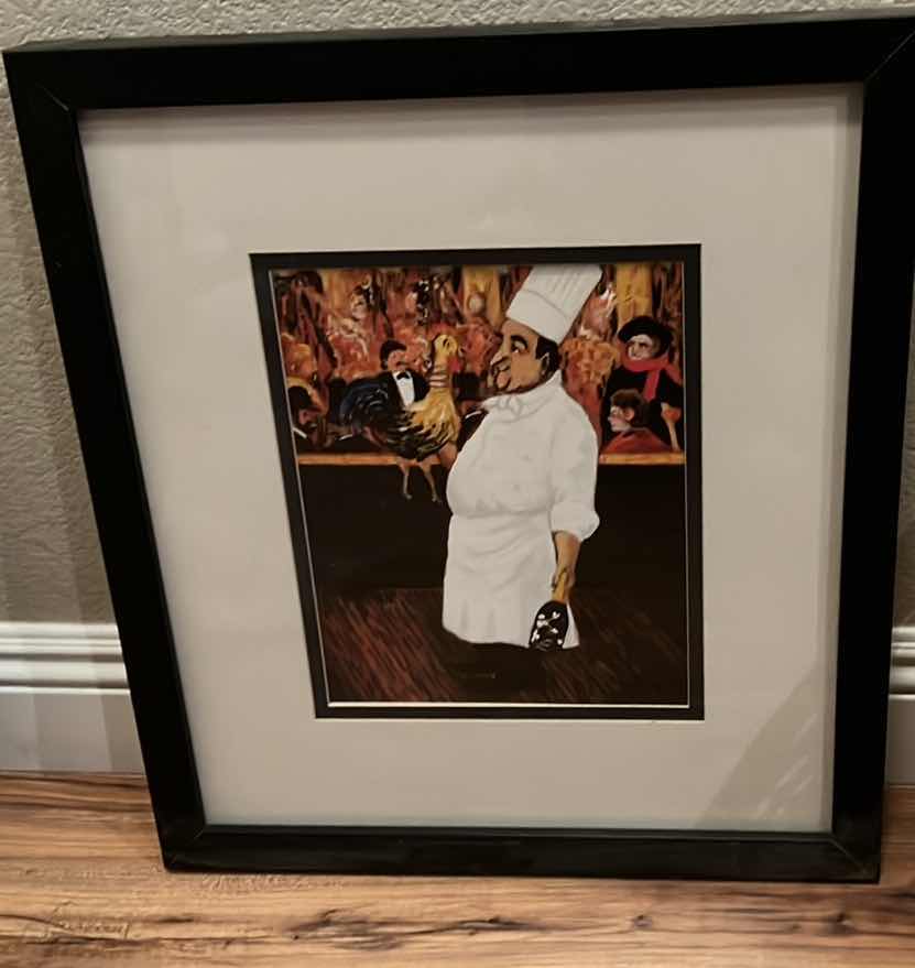 View 1 of FRAMED AND MATTED PRINT - ARTIST GUY BUFFET - “BYE BYE BIRDIE”. - 17” x 19”