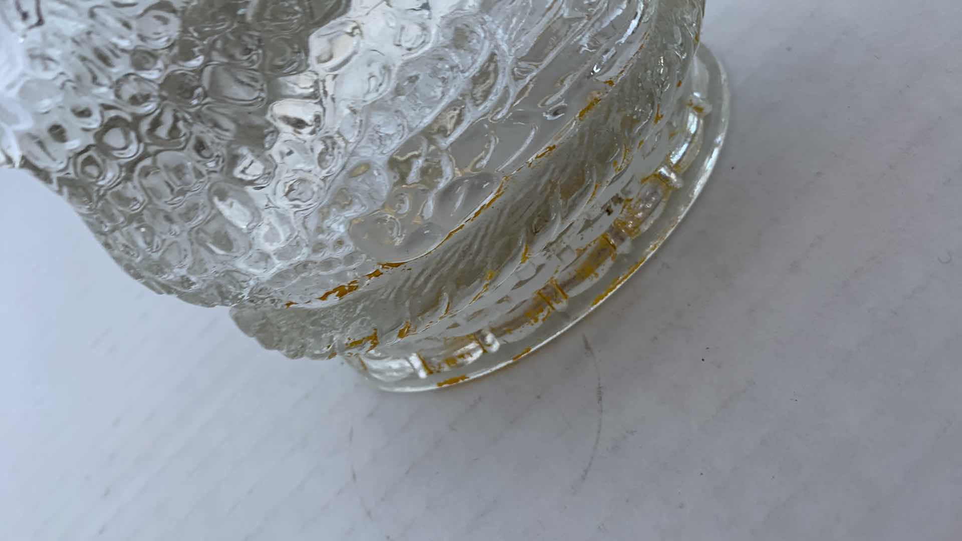 Photo 5 of 2-VINTAGE HEN IN NEST GLASS STATUES 5” TALL