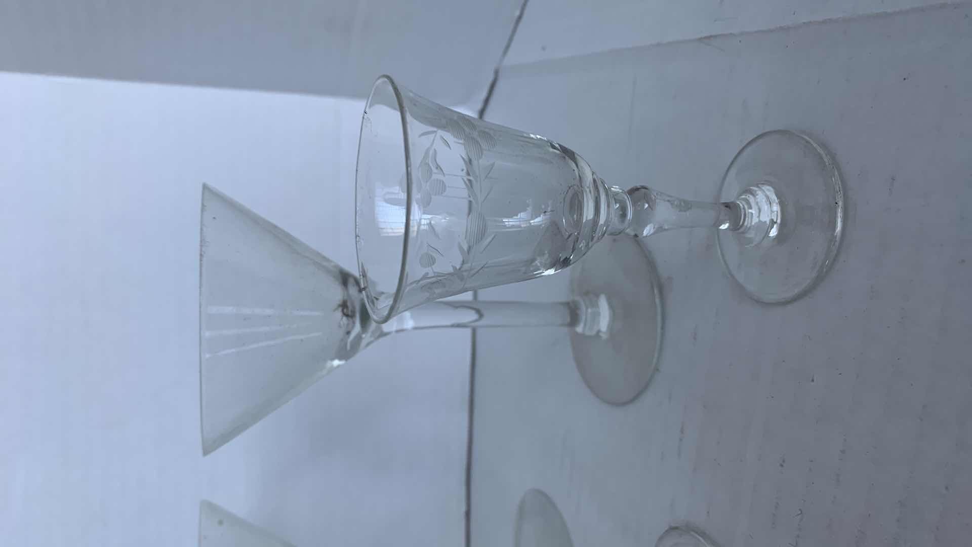 Photo 1 of 4-MARTINI GLASSES AND 5-CORDIAL GLASSES
