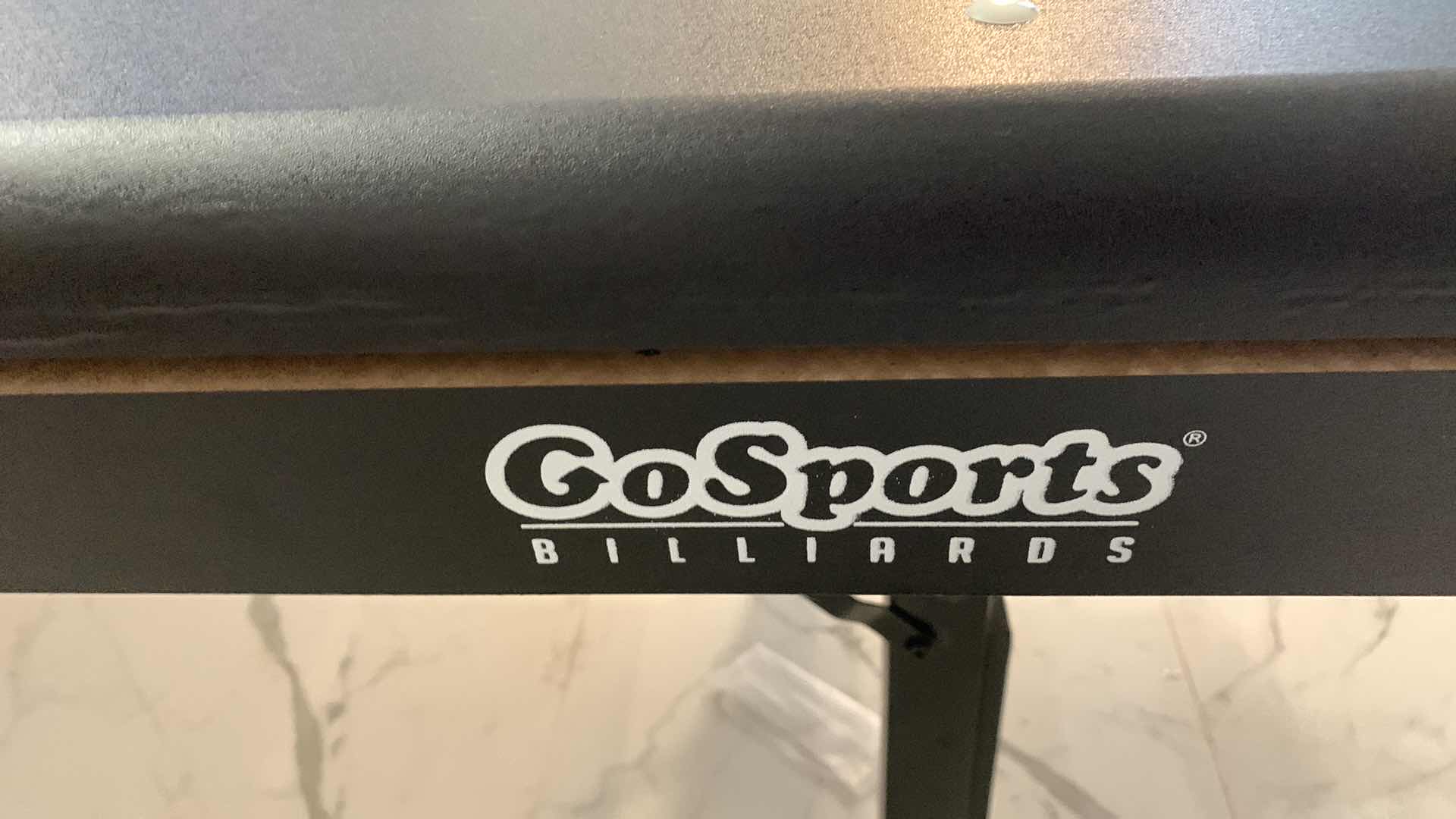 Photo 1 of GOSPORTS BILLIARDS PLASTIC POOL TABLE WITH COLLAPSABLE LEGS FOR STORAGE 52” X 96” H 32” AND 2-POOL CUES