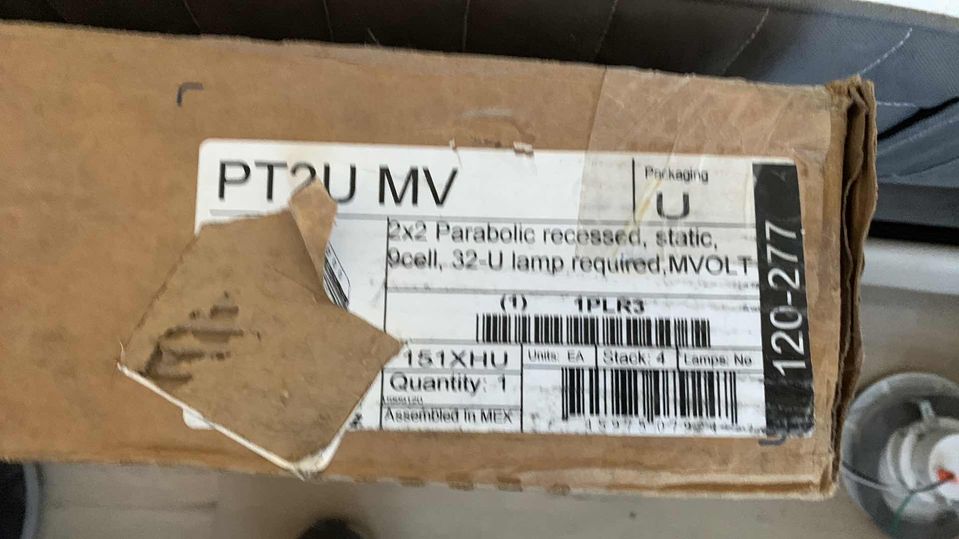 Photo 1 of LITHONIA PT2U 2X2 PARABOLIC RECESSED STATIC 9 CELL 32U LAMP 