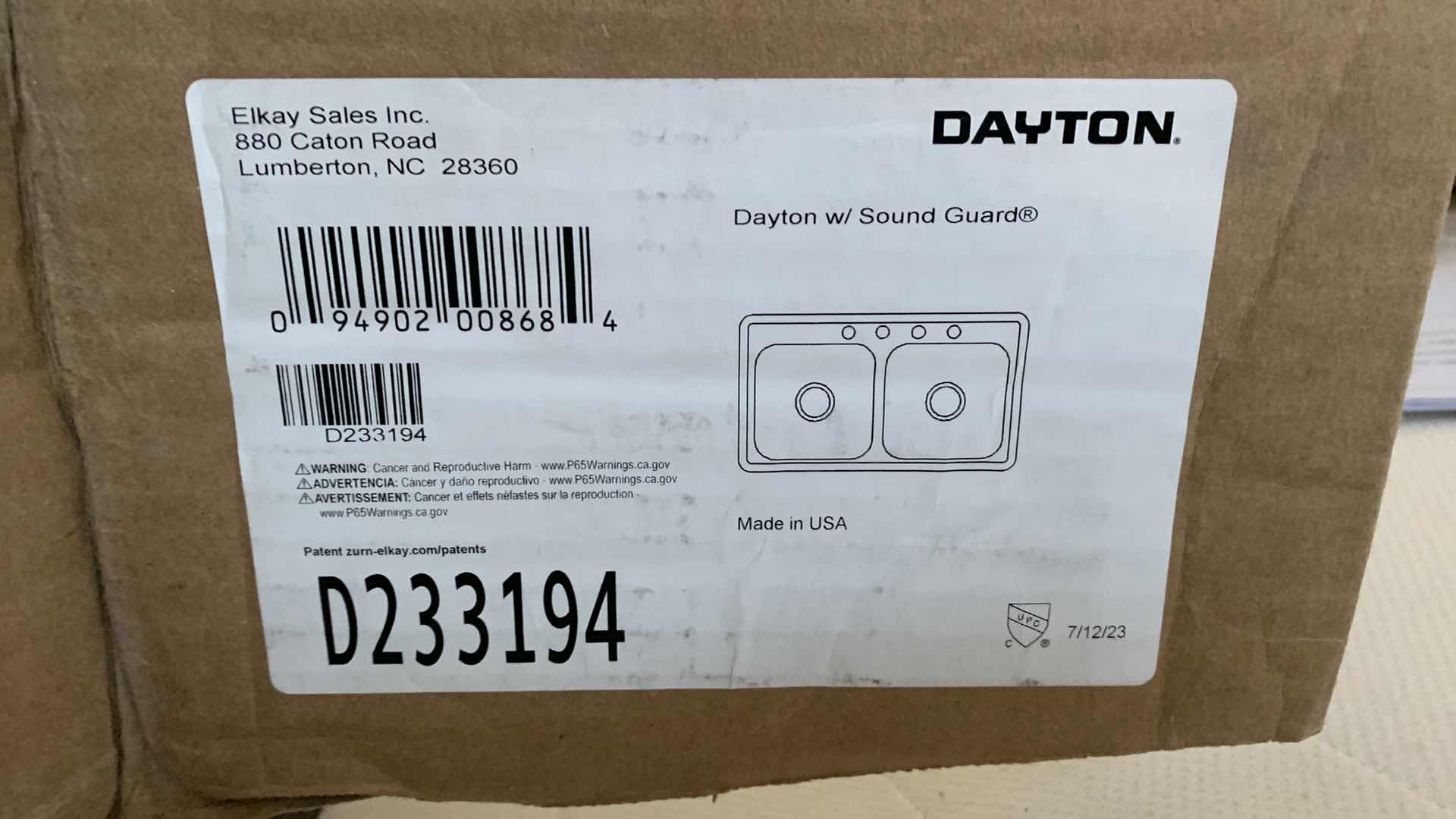 Photo 3 of DAYTON 4 HOLE EQUAL DOUBLE BOWL STAINLESS STEEL DROP IN SINK 33" X 19" 