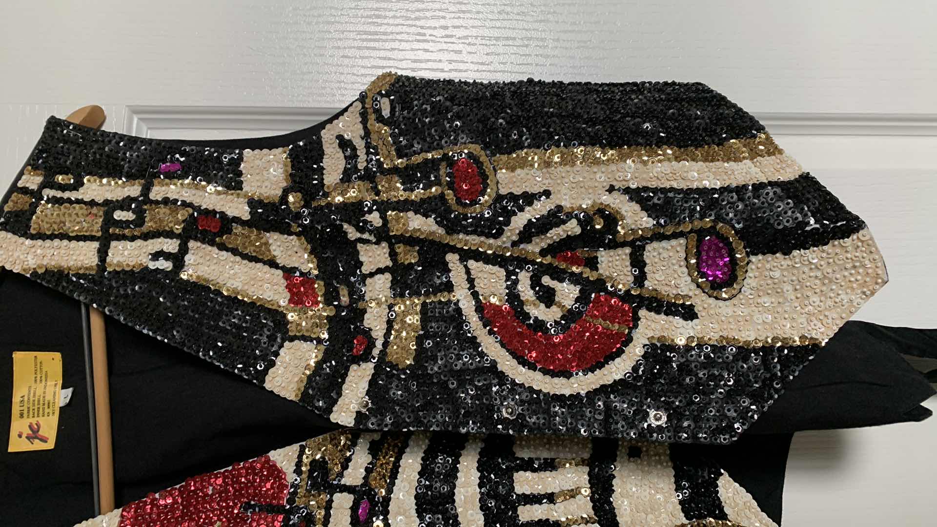 Photo 1 of MENS MUSIC THEMED SEQUIN VEST SIZE LARGE