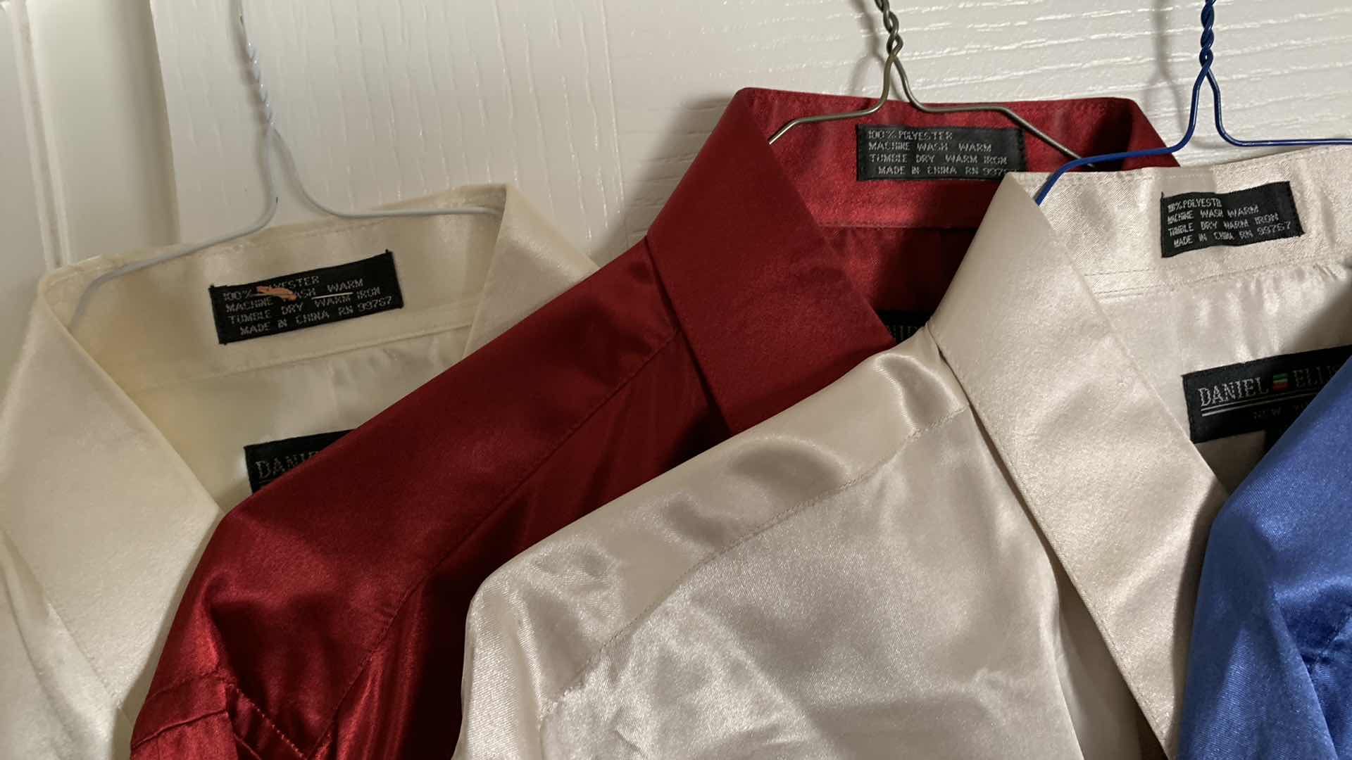 Photo 1 of 6-MENS DANIEL ELLISSA SATIN SHIRTS SIZE L AND XL