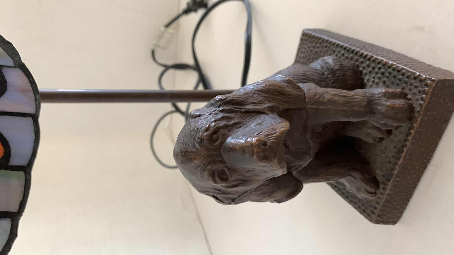 Photo 1 of BRASS HOUND DOG STAIN GLASS 15” TALL