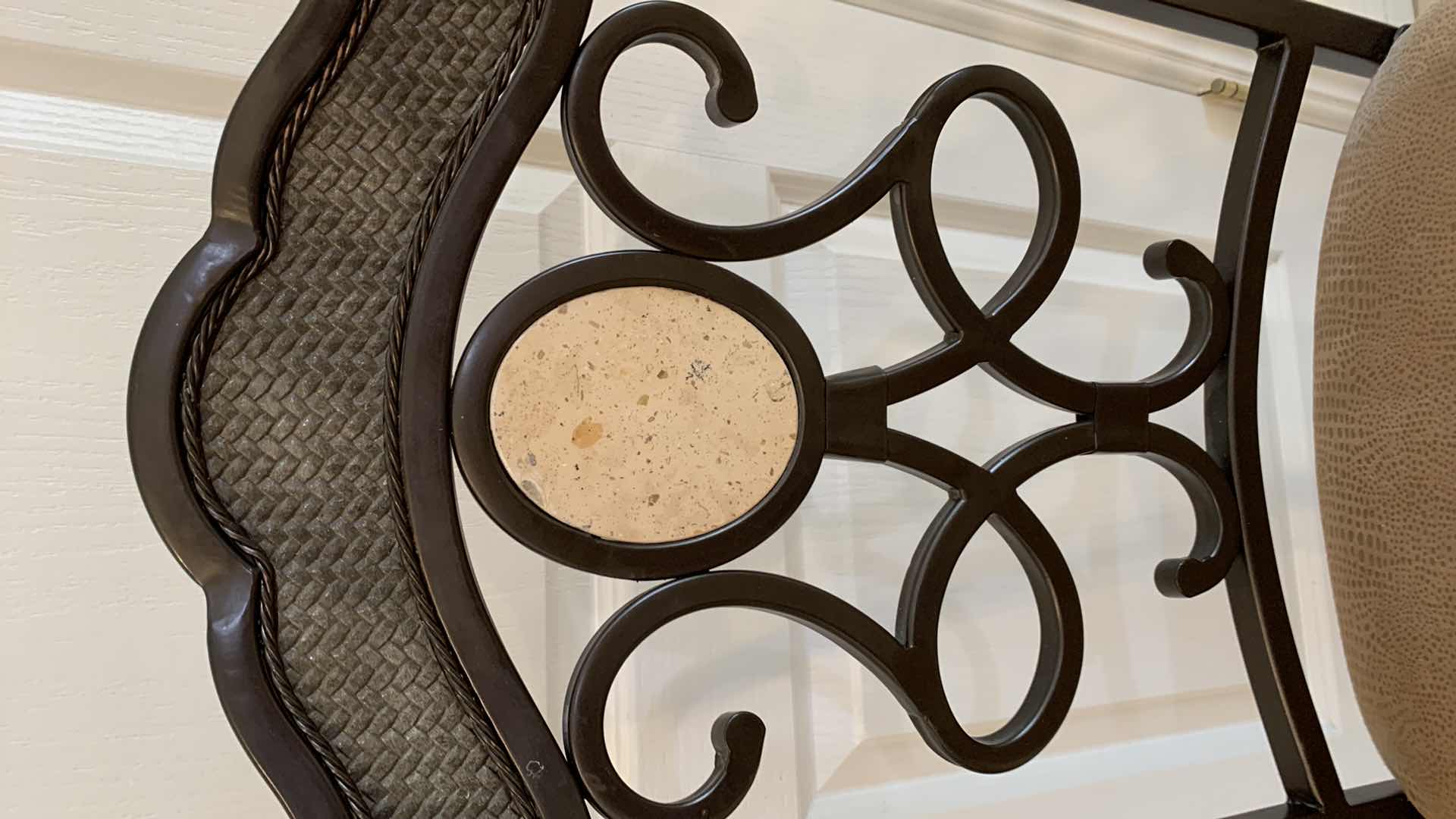 Photo 1 of METAL AND MICRO-SUEDE DINING CHAIR